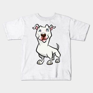 White Pit Bull Kids T-Shirt